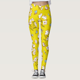 Leggings Flores de insectos mariposas: Patte sin foco de ve