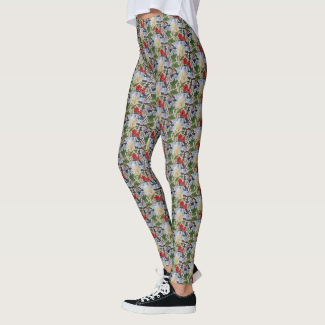 Leggings Flores de invierno y Holly (Izquierda)