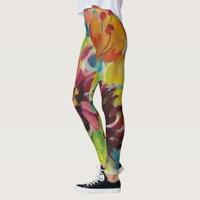 Leggings Flores de la alegría del otoño (Izquierda)