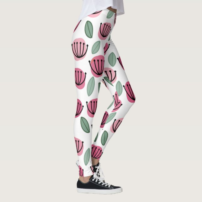Leggings Flores de la Copa Scandi (Derecha)