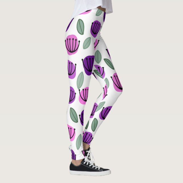 Leggings Flores de la Copa Scandi (Derecha)