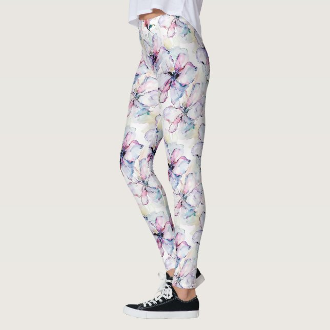 Leggings Flores de la Isla Púrpura (Izquierda)