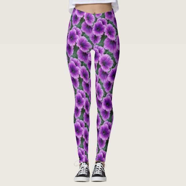 Leggings Flores de Lilac Petunia (Anverso)