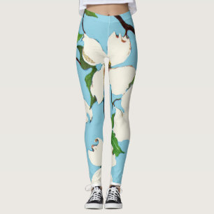 Leggings flores de madera de perro