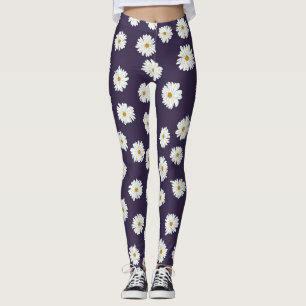 Leggings Flores de margarita: pequeño patrón sin costuras.