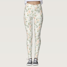 Leggings Flores de melocotón preciosas