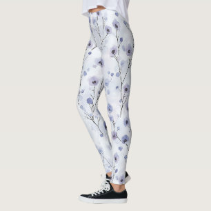 Leggings Flores de Moda morada de lavanda