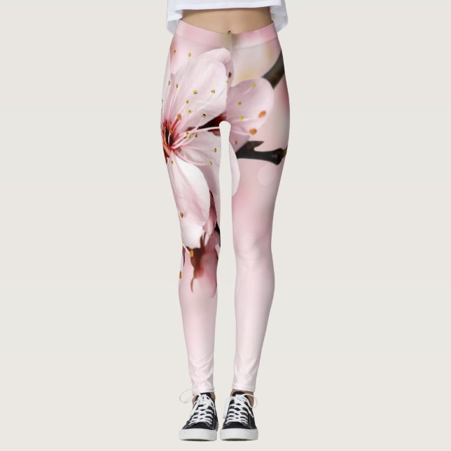 Leggings flores de moda negra moderna foto hipster (Anverso)