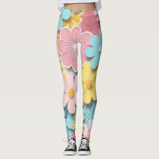 Leggings Flores de papel