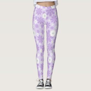Leggings Flores de Pastel Patrón LAVANDA