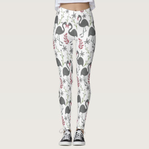 Leggings Flores de patrón sin costura, hojas