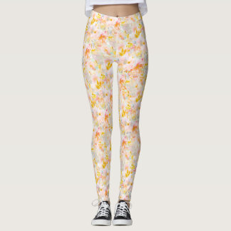 Leggings Flores de primavera H2 de PixDezines mostaza Rubor