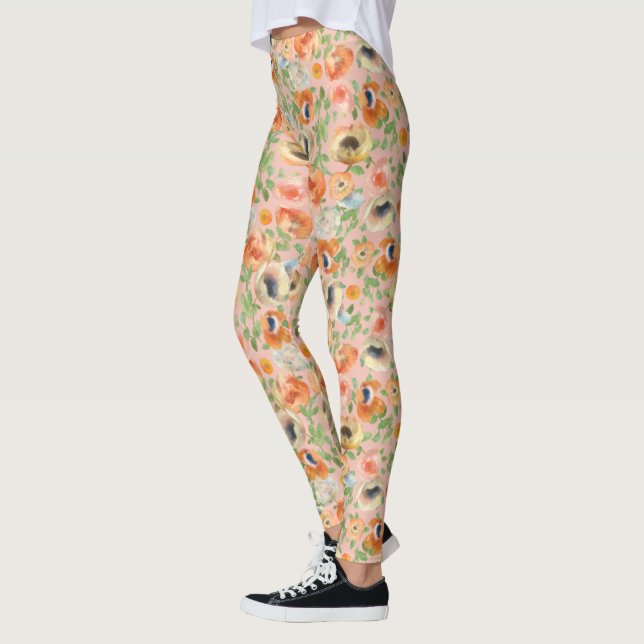 Leggings Flores de primavera naranja (Izquierda)