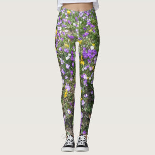 Leggings Flores de resorte multicolor