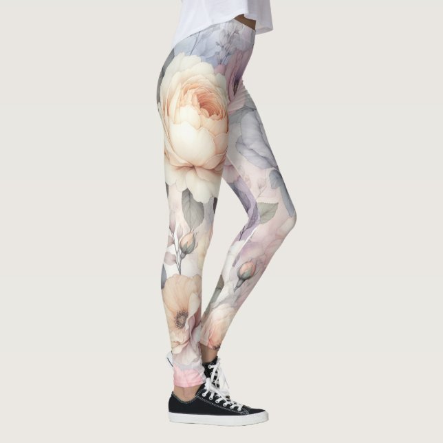 Leggings Flores de Rosa Elegantes (Derecha)