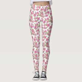 Leggings Flores de Rosa Rosa