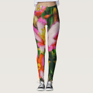 Leggings Flores de Salpicadura Rosa