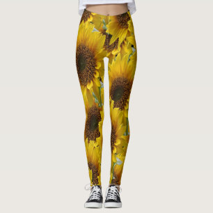 Leggings flores de sol de las piernas