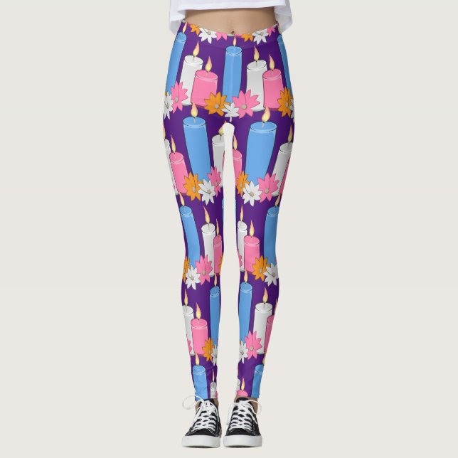 Leggings Flores de velas encendidas Thunder_Cove (Anverso)