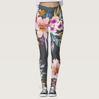 Leggings Flores de verano de primavera acuática