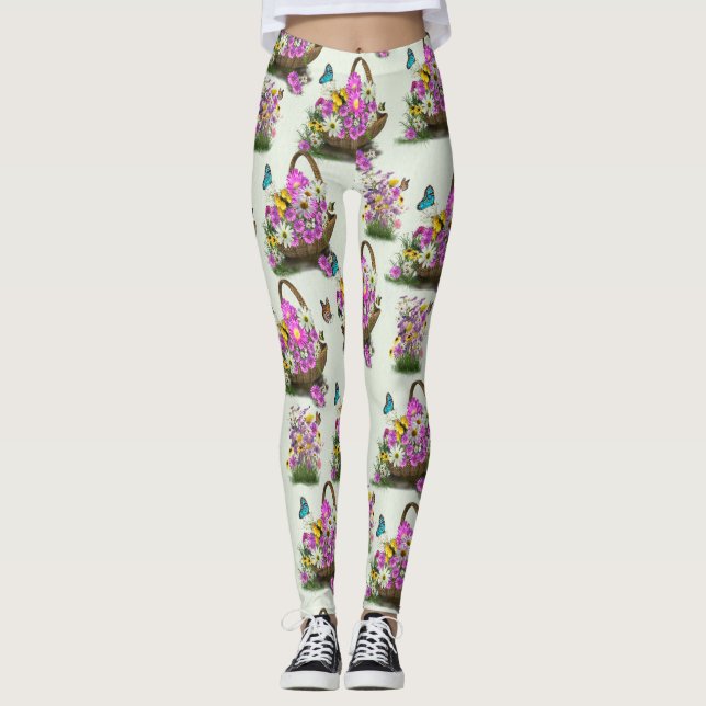 Leggings Flores del Festival de Primavera de verano (Anverso)