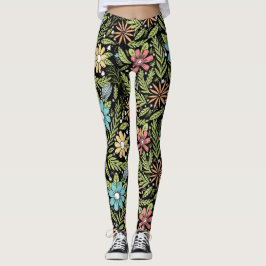 Leggings Flores dibujadas mano