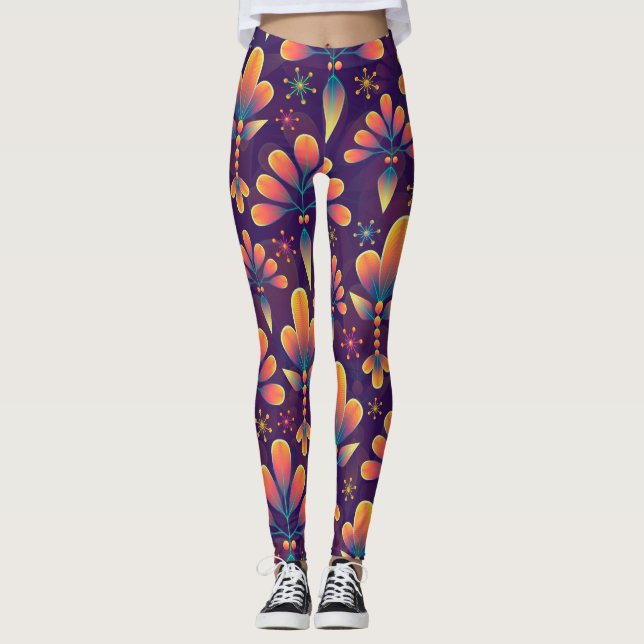 Leggings flores en las piernas de flor (Anverso)
