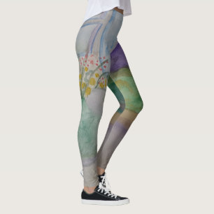 Leggings Flores En Las Piernas De Viento