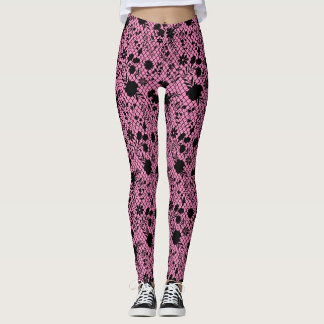 Leggings Flores en red 01.wx4 BG rosa (Anverso)