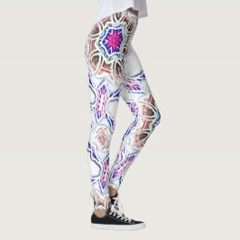 Leggings Flores en textura de yeso, sombra suave sobre blan
