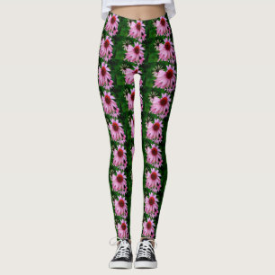 Leggings flores equináceas rosadas