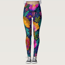 Leggings Flores exóticas audaces florecientes estilo y Moda