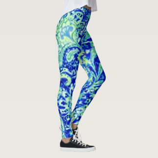 Leggings Flores Florales Azules
