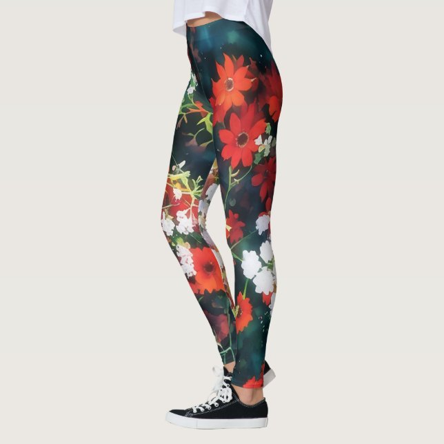 Leggings Flores florales de estilo vintage (Izquierda)
