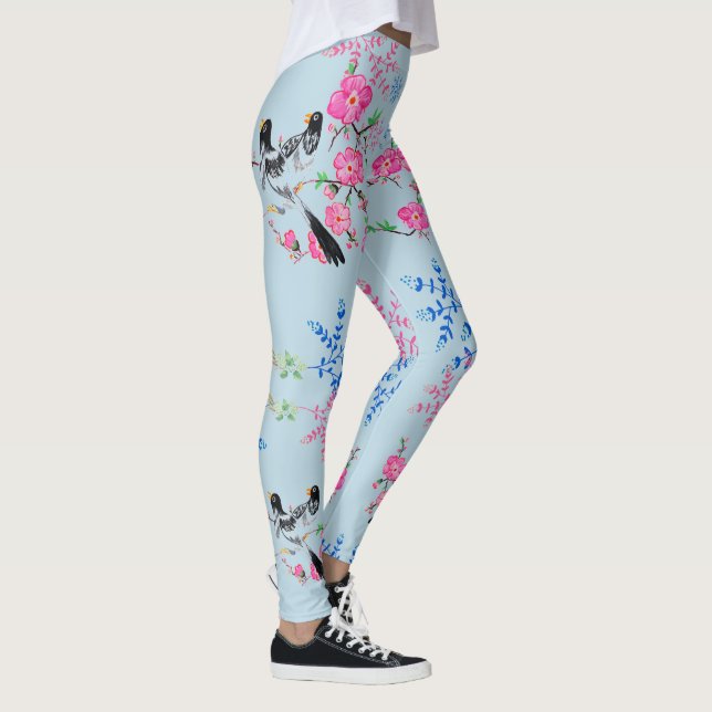 Leggings Flores Florales Naturales Aves (Derecha)