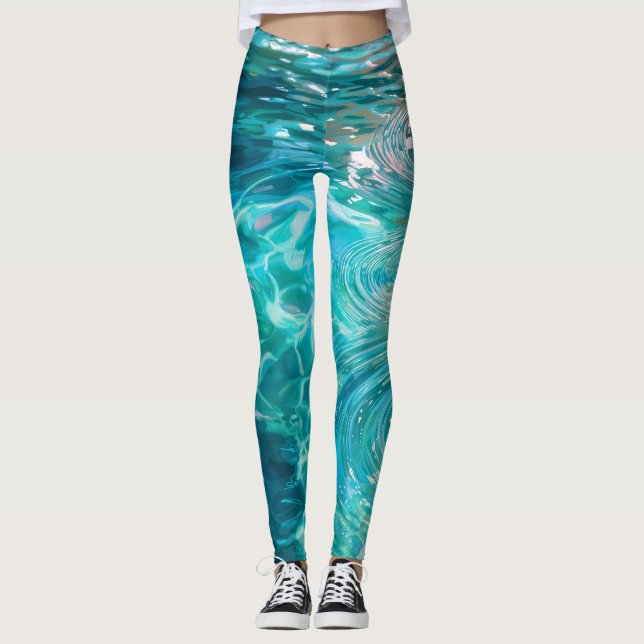 Leggings Flores flotando en el agua (Anverso)