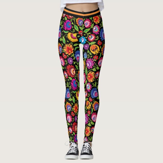 Leggings Flores folclóricas (Anverso)