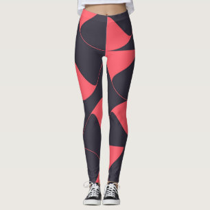 Leggings Flores geométricas circulares abstractas, elegante