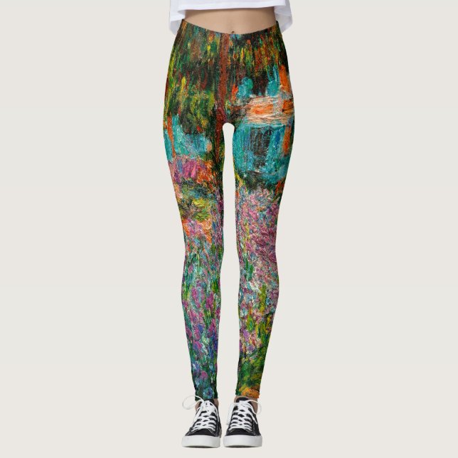 Leggings Flores Giverny del Irises Monet Garden (Anverso)