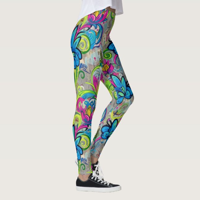 Leggings Flores Graffiti (Derecha)