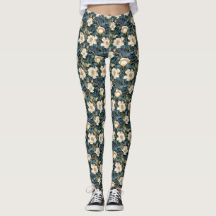Leggings Flores grandes: piernas femeninas de William Morri