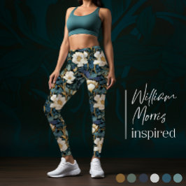 Leggings Flores grandes William Morris inspiraron piernas