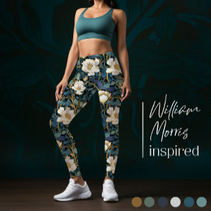 Leggings Flores grandes William Morris inspiraron piernas