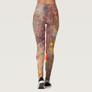 Leggings Flores Grungy Art
