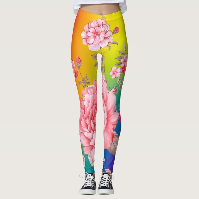 Leggings Flores hermosas (Anverso)