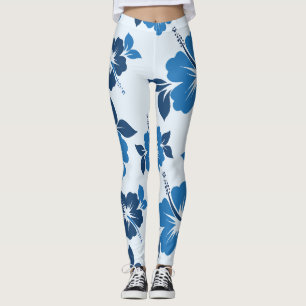 Leggings Flores Hibiscus azules