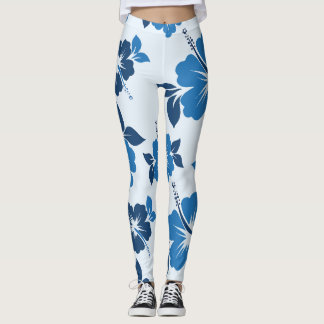 Leggings Flores Hibiscus azules