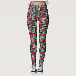 Leggings Flores Houndstoth