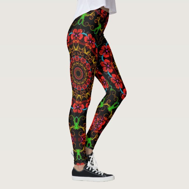 Leggings Flores Kaleidoscope Fractal Hibiscus (Derecha)