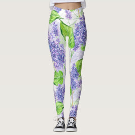 Leggings Flores lilicas acuáticas